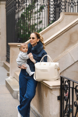 Bolsa Maternal Madison Ella Blanco Crudo