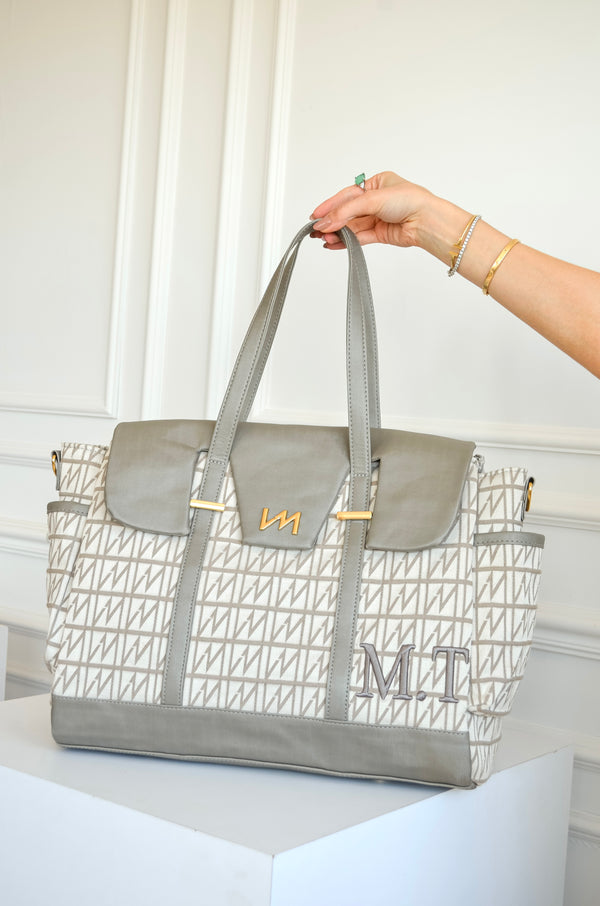 Bolso Cleo Origen Gris inicial MT OUTLET