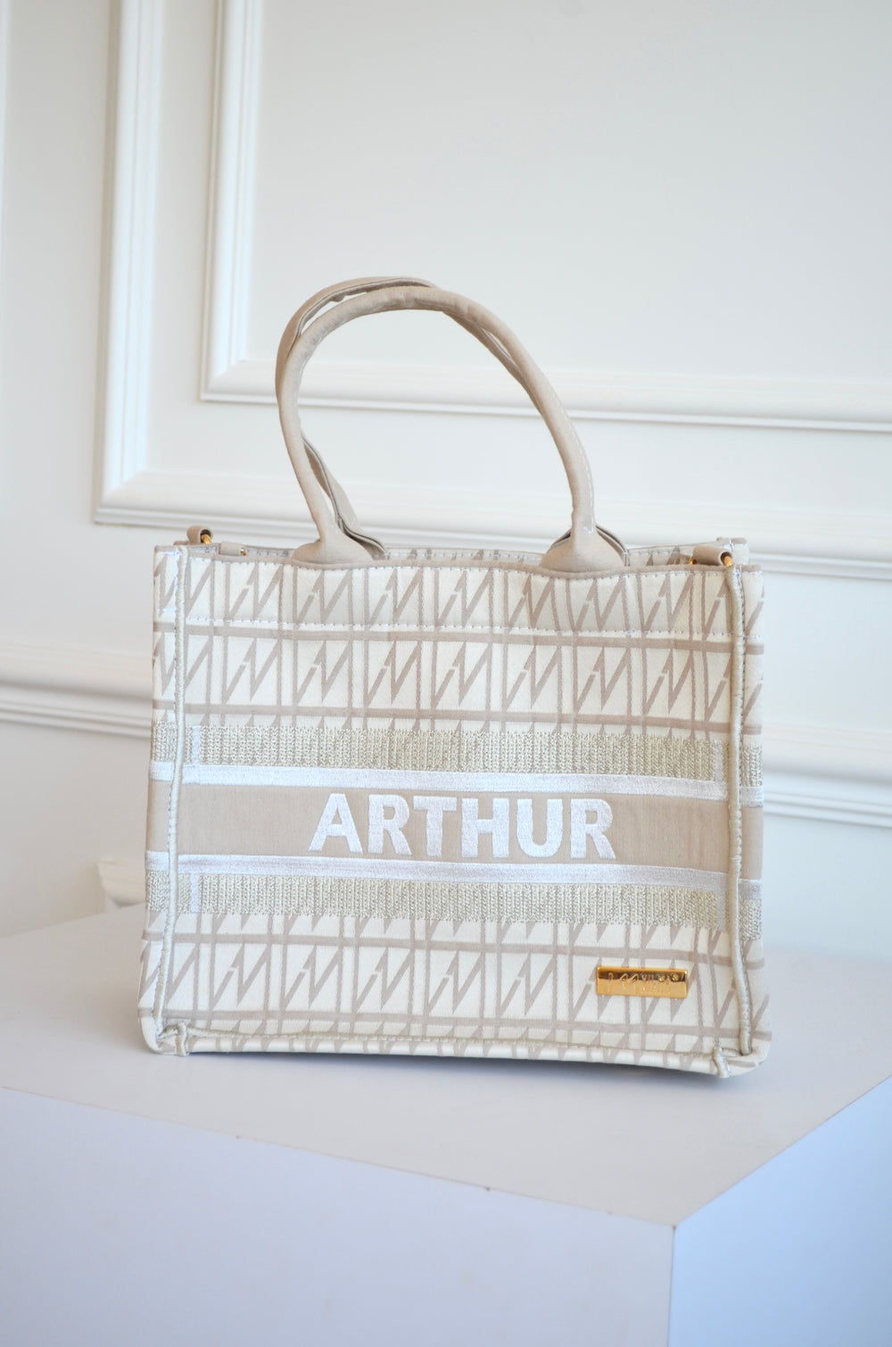 Bolso Liz Mini Origen Beige bordado ARTHUR OUTLET