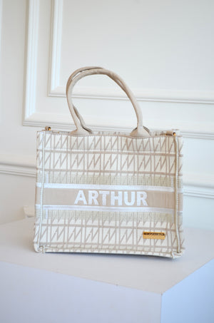 Bolso Liz Mini Origen Beige bordado ARTHUR OUTLET