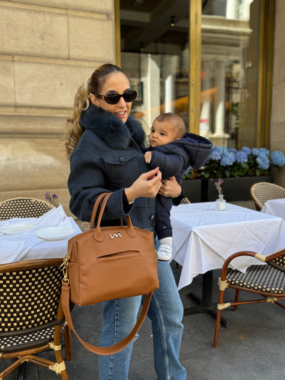 Bolso de maternidad Madison Mini Ella Caramelo