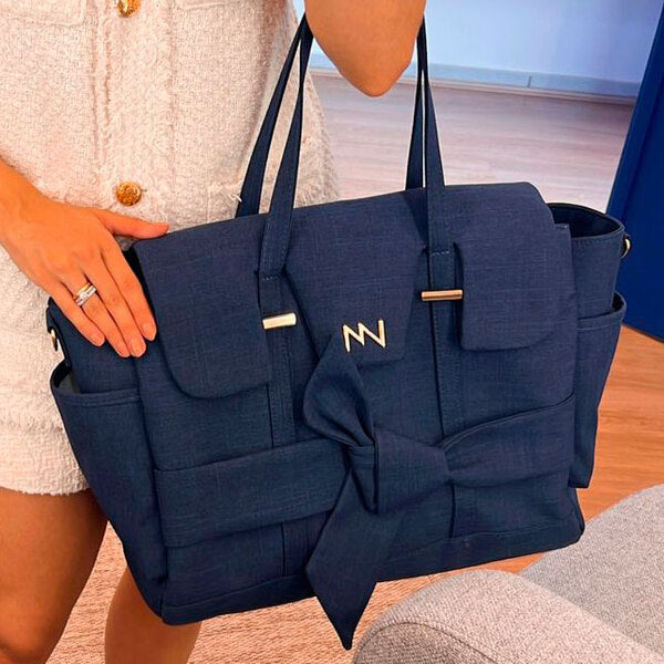 Bolsa de maternidad Cleo Nudos Marino