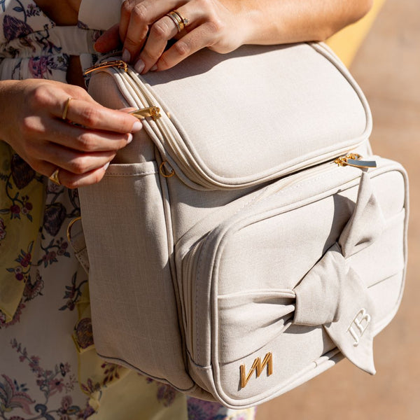 Mochila de maternidad 2 en 1 Nós Beige