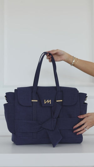 Bolsa de maternidad Cleo Nudos Marino