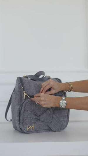Mochila de maternidad 2 en 1 Nudos Gris