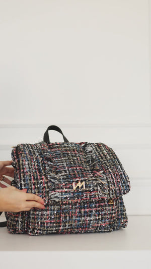 Mochila maternidade Mummy tweed preto