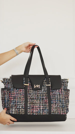 Bolsa Maternidade Cleo tweed preto